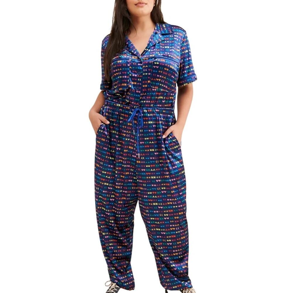 Rachel Antonoff Velvet Jewel Jumpsuit Size 1X